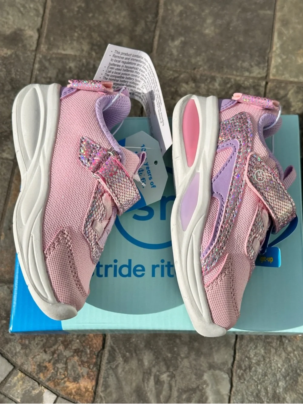 Stride Rite Little Kids Light Up Sneakers (Pink / Purple) - Toddler Youth 6K NEW